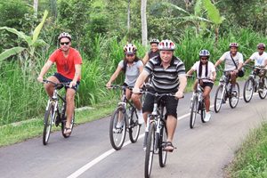 cycling at taro village ubud bali